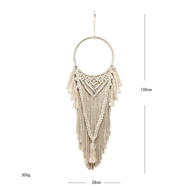 พรมแขวนผนัง-macrame-มีพู่จี้-boho-ศิลปะพื้นหลังอพาร์ตเมนต์ตกแต่งสถานดูแลเด็กห้องรับแขกห้องนอน