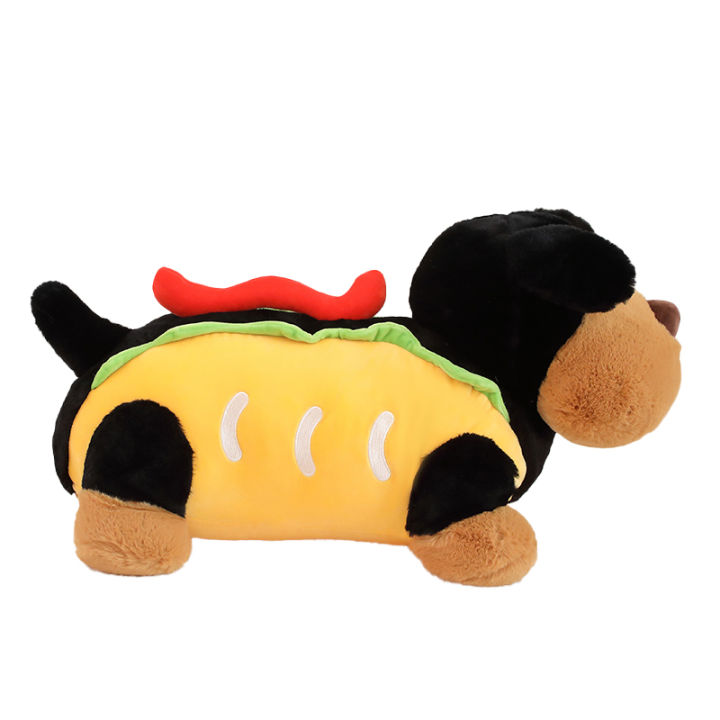 kawaii-สุนัขร้อนของเล่นตุ๊กตาลูกสุนัขตุ๊กตาน่ารักถือนอนหมอนเบาะของขวัญวันเกิดสร้างสรรค์ปัจจุบัน