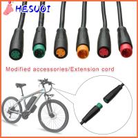 HESUOI 9มม. อุปกรณ์เสริม eBike สำหรับ eBike bafang สายเคเบิล2/3/4/5/6Pin ขาจอแสดงผล ขั้วต่อฐาน ขั้วต่อกันน้ำ