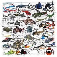 【LZ】✓▩❍  Helicóptero Força Aérea Graffiti adesivos Graffiti DIY bagagem laptop skate motocicleta bicicleta 10 pcs 60pcs