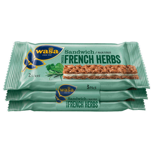(Promotion Buy 3 Free 1) Wasa Sandwich Cracker (Cheese & French Herbs