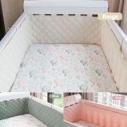 Jecae Đệm bảo vệ cũi trẻ em cotton thoáng khí cho trẻ sơ sinh bảo vệ an