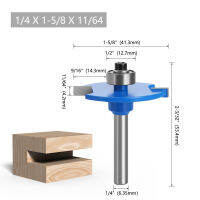 ดอกกัดเซาะร่อง T สำหรับใส่รางแขวนเสื้อ/ชั้นแขวนสินค้า ขนาดแกน 1/4 Shank T-Sloting Biscuit Joint Slot Cutter Jointing Slotting Router Bit**ใช้กับทริมเมอร์