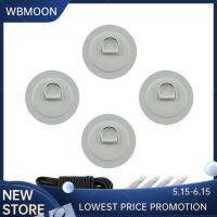 4x WBMOON สแตนเลสแพทช์ D-Ring สำหรับเรือเป่าลม PVC