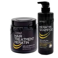 (แพ็คคู่)Carebeau แคร์บิว เคราติน แชมพู Keratin Shampoo &amp; ผลิตภัณฑ์บำรุงผม แคร์บิว แฮร์ เซรั่ม Treament 900ml