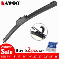 ZZOOI KAWOO Universal Car Wiper Blade J-Hook Soft Frameless Bracketless Rubber Car Windshield Wipers 14"16"17"18"19"20"21"22"24"26"