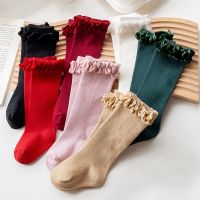 ✽♝✓  High Quality Girls Frilly Socks Knee High Ruffles Infant Baby Long Tube Sock Cotton Soft Childrens Stocking For 0-3 Years