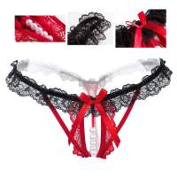 Toys Sex Intimates Lingerie Briefs Woman for Underwear String G Sexy Lace Tie Bow Beading Panties Women Thongs Sexy Style New