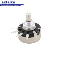 WX110 WX010 1W 22 100 220 470 Ohm 1K 2.2K 3.3K 4.7K 6.8K 10K 22K 3Pin 6mm Round Metal Shaft Single Turn Wire Wound Potentiometer