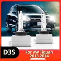 หลอดไฟที่ซ่อนไฟหน้ารถยนต์2ชิ้น D3s 6000K โคมไฟซีนอนสำหรับ Volkswagen Tiguan 2013ไฟหน้าสำหรับเปลี่ยน2014 12V Dc สำหรับ Vw