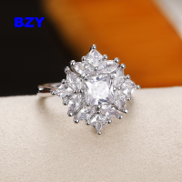 BZY Gorgeous งานแต่งงานเจ้าสาวแหวน AAA คริสตัล CZ หินสีเงิน Band ครบรอบแหวนผู้หญิงใหม่ Jewelry