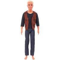 Ken Doll Jacketshorts กางเกงเสื้อยืดทำด้วยมือชุดตุ๊กตา30Cm Gratis Kacamata เสื้อผ้าลำลอง