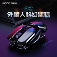 Fick เมาส์ไร้สาย Px2อังกฤษแบบเงียบชาร์จได้ Usb ตั้งโต๊ะสร้างสรรค์เท่ห์ Sci-Fi ออฟฟิศเงียบ