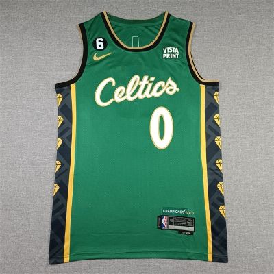 Mens Boston Celtics Jayson Tatum Green 2023NBA Basketball Jersey City Edition
