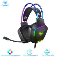 AULA Tai Nghe Chơi Game S502 Micro Hiệu Ứng Ánh Sáng Mát Mẻ Chùm Đầu RGB
