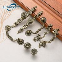 【LZ】❉✼¤  Vintage Antique Brass Kitchen Cabinet Handles For Furniture Cupboard Door Pull Up Bar Hardware Wardrobe Drawer Knobs Metal Zinc