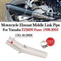 สลิปออนสำหรับยามาฮ่า FZS600 FZS 600 FZS 1998-2003ระบบไอเสียมอเตอร์ไซค์หลบหนีท่อไอเสียโมโตะดัดแปลง51มม. เครื่องมือทาสีท่อลิงค์กลางและอุปกรณ์