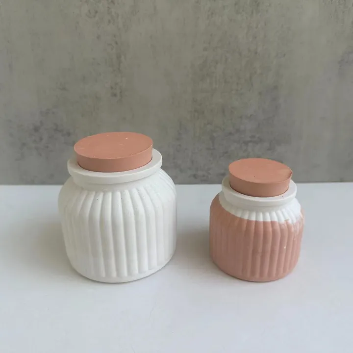 decorative-crafts-molds-jar-resin-drop-glue-mold-diy-clay-molds-striped-size-bottle-silicone-mold-plaster-cement-mold