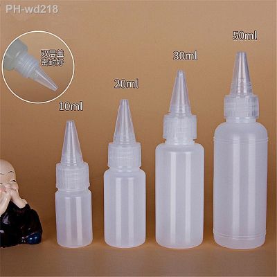 【YF】◐  1PC 10ML/20ML30ML/50ML PE Plastic Glue Bottles With Screw-On Lids Squeeze Ink Dropper Cap 2023 New