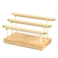 Wooden Jewelry Display Stand Ring Holder T-Bar Display Bracelets Anklets Jewelry Display Stand Packaging Jewelry Tool