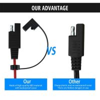 Double Insurance Sae Plug Cable 1.4m Dustproof Waterproof Universal Car Accessories Photovoltaic Extension Cord