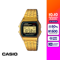 CASIO นาฬิกาข้อมือ CASIO รุ่น A159WGEA-1DF วัสดุสเตนเลสสตีล สีทอง