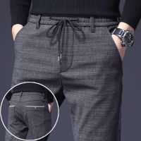 NGHG MALL-Pants Mens Casual Pants Mens Straight Loose Slim Fit Trousers Elastic Waist Trousers