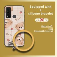 couple ring Phone Case For TCL 20R 5G/Bremen 5G/20AX 5G Back Cover hang wrist solid color dust-proof cute Cartoon youth