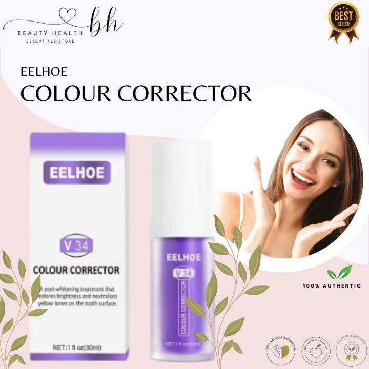 AUTHENTIC 30ML Eelhoe Teeth Whitening Toothpaste Colour Corrector Foam