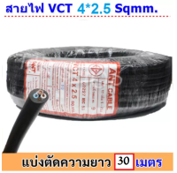 ถูกมาก ANT (30 เมตร) สายไฟ VCT ขนาด 4*2.5 Sqmm 300/500V 21A สาย ทองแดงหุ้มฉนวน สำหรับงานเดินไฟฟ้า มี มอก. สายไฟอ่อน กลมแบน สำหรับ เดินสาย ไฟ