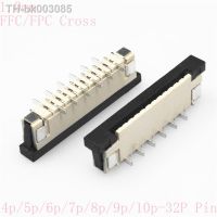 ♙✇⊙ 50Pcs FPC/FFC 1.0mm Socket Pulling Vertical Front Pin with Lock Patch Dislocated Cross Pin 1.0mm Connector 4P/6P/7P/8P-32P Pin