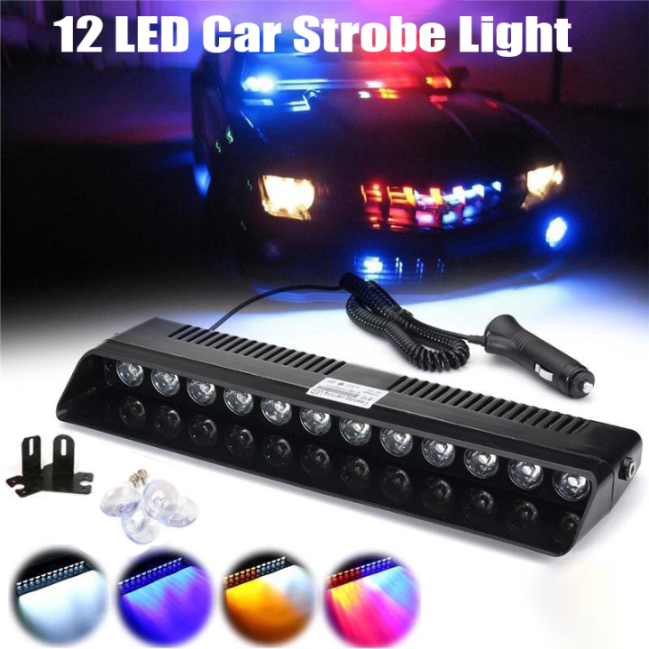 S12 Car Strobe Light DC 12V LED Car Emergency Light Car Blinker Light
