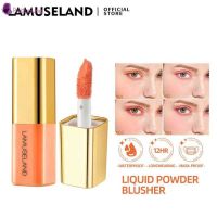 Prettyoung LAMUSELAND บลัชออนขนาดเล็กสีแดง16สีเผยให้เห็นผิวริมฝีปากและแก้มเหลวใช้คู่แต่งหน้าบนใบหน้าทาปากคงทนสี