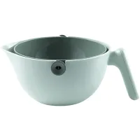 1 PCS Vegetable Fruit Washing Rotating Colander Drain Basket Kitchen Fruit Vegetable Cleaning Gadgets 2 in 1 with Handle