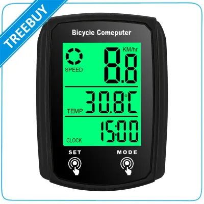 คอมพิวเตอร์จักรยานแบบมีสาย19ฟังก์ชั่น Touch Bike Speedometer เครื่องวัดระยะทางคอมพิวเตอร์จักรยานกันน้ำพร้อม Backlight