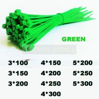 Self-Lock cable ties Plastic Nylon Wire ties Cable Zip Ties 3x100 3x150 3x200 4x150 GREEN 100pcs Nylon Ties Fasten Loop Cable