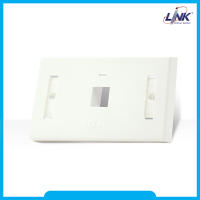 หน้ากากเต้ารับ Lan FACE PLATE 1 PORT With Icon &amp; Lable ID (White) หน้ากากอย่างดีมีป้ายชื่อ สีขาว US-2001AWH