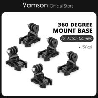 Vamson สำหรับ Gopro Essories 5ชิ้นฐานหัวเข็มขัดหมุนได้360องศาติดตั้ง Sur อะแดปเตอร์สำหรับโกโปร Hero 10 9 8สำหรับ Insta 360 VP110