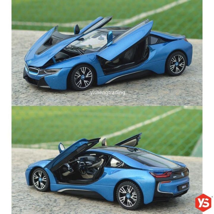 1-24-scale-b-m-w-i8-diecast-ของเล่นโมเดลรถยนต์