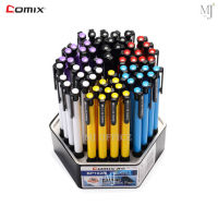 Ballpoint pen ปากกา ปากกาลูกลื่น เครื่องเขียน COMIX รุ่น BP102R จำนวน 6 ด้าม/แพ็ค คละสี 6 สี