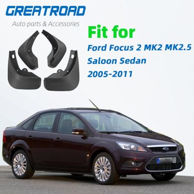 รถ Mud Flaps ด้านหน้าด้านหลัง Mudguard Splash Guards Fender Mudflaps สำหรับ Ford/focus 2 MK2 MK2.5 Saloon Sedan 2005-2011