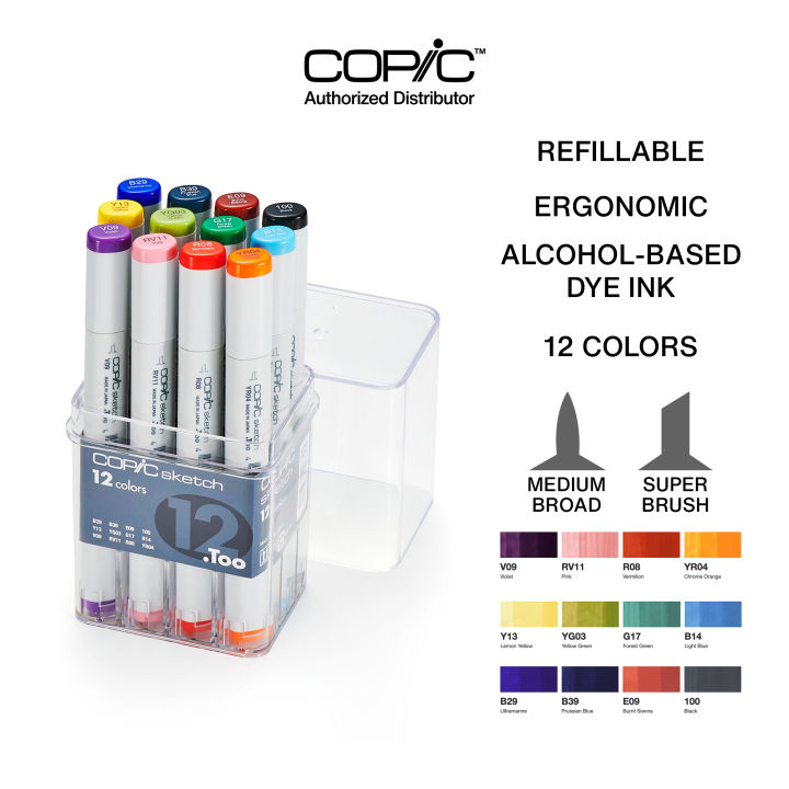 Copic Marker 12-set Basic colors