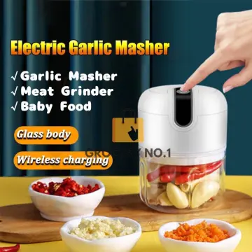 Electric Mini Garlic Chopper, Food Chopper, Mini Food Processors, Wireless  Portable Kitchen Food Mixer With Usb Charging, Powerful Easy Cleaning Garli