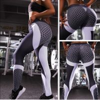 【YD】 5 Colors New Sport leggings Mesh Print Waist Legins Workout Pants Push Up Elastic