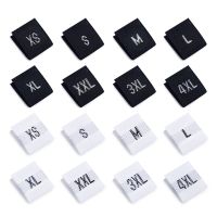 500pcs/roll White Black Clothing Size Labels  XS/S/M/L/XL/XXL/3XL/4XL Clothes Labels For Garment Age Tags Height Woven Label DIY Stickers Labels