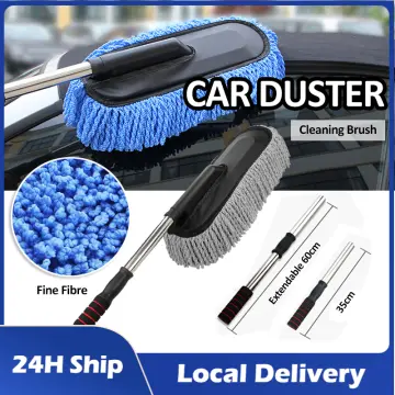 Online Mart Super Soft Microfiber Car Duster Exterior with Extendable  Handle, Car Brush Duster for Car