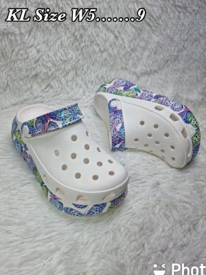 รองเท้าแตะ CrocsMega Crush Clog ผู้หญิง ส้นสูง มีไชส์ 35–40 รองเท้าสวยสวย