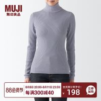 MUJI MUJI Womens Ribbed Washable Turtleneck Long Sleeve Knit