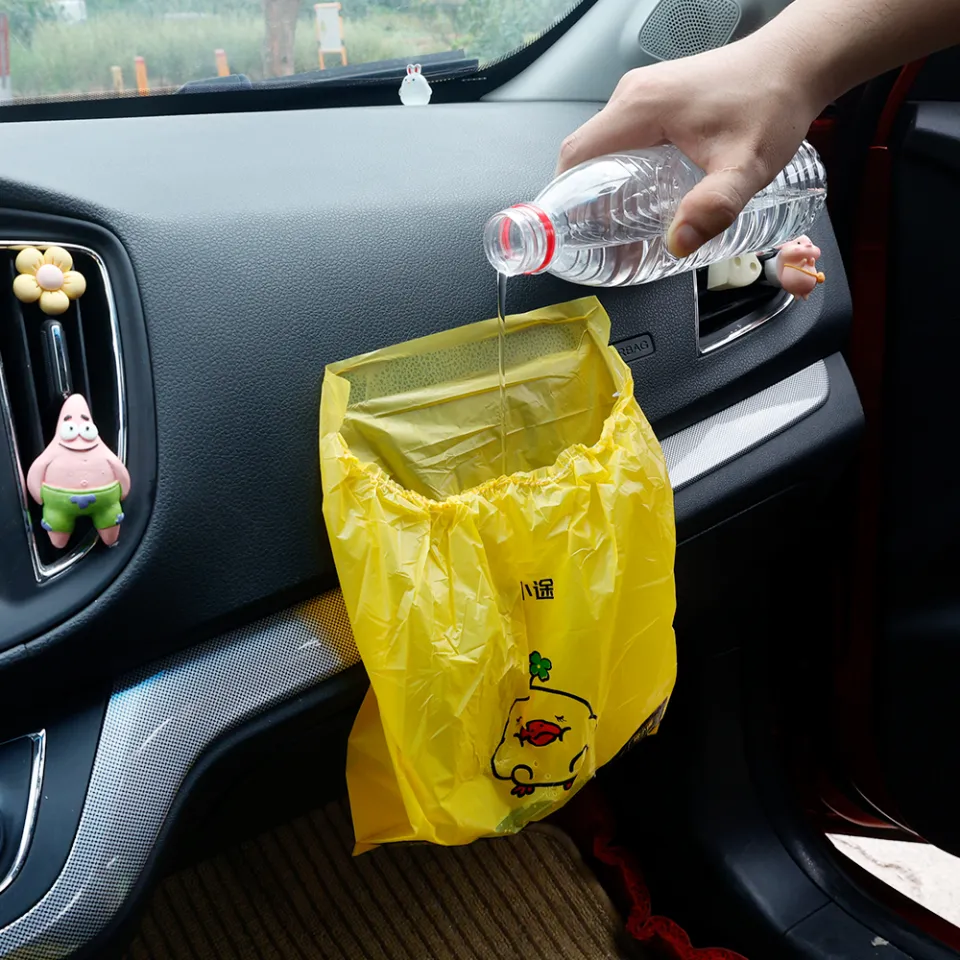 Self-Adhesive Trash Bag Paste Type Foldable Car Garbage Bag Car