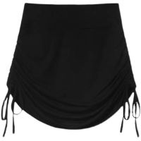 ◊❧¤ Shorts Womens Bag Hip Skirt Half Body Yoga Short Skirt Anti-blowing Drawstring Pleated Skirt Womens High Waist Sexy Strap Skirt